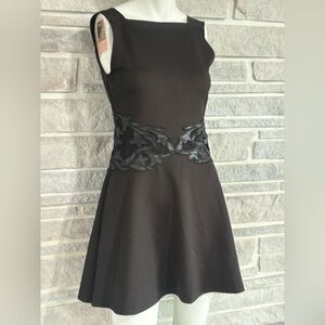 Bar III Square neckline A-Line dress with Decorative Waist